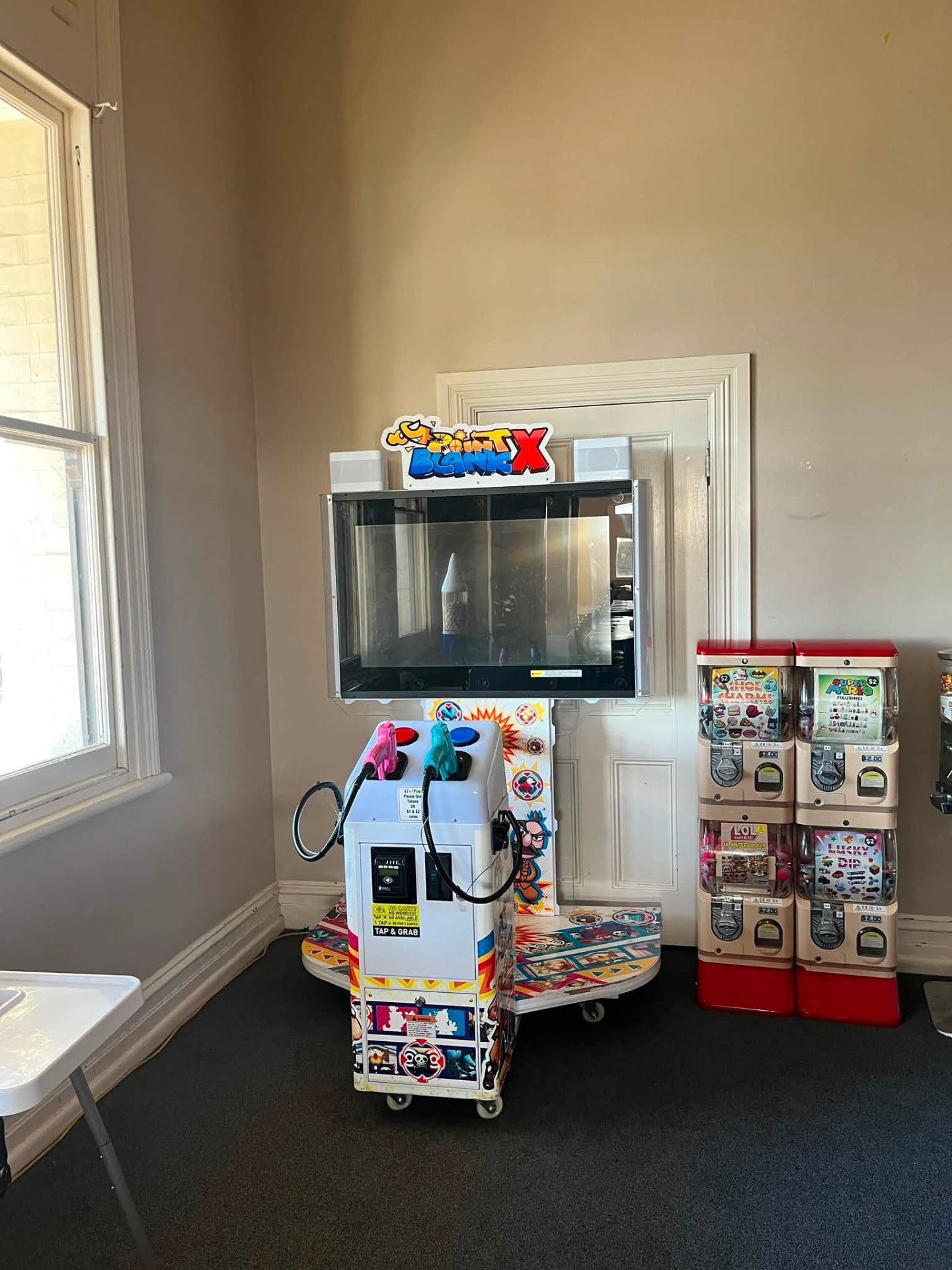Prize arcade games in the entertainment corner