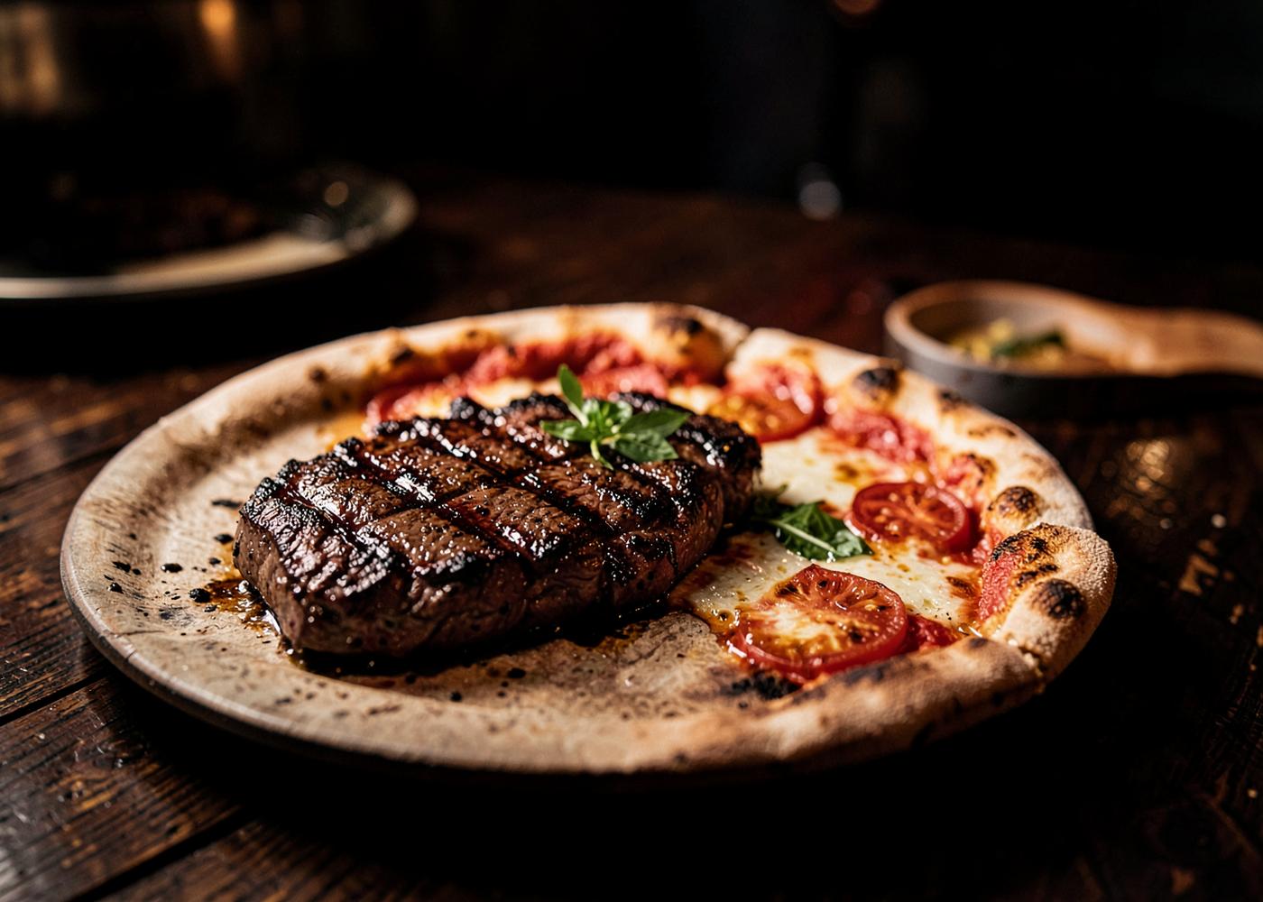 Char-grilled steak and wood-fired pizza served at The Leura Hotel Bistro